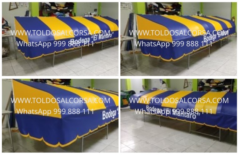 Fabricamos e instalamos toldos curvos para tiendas.