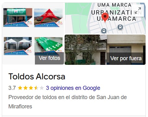 Ubicacion local Toldos Alcorsa